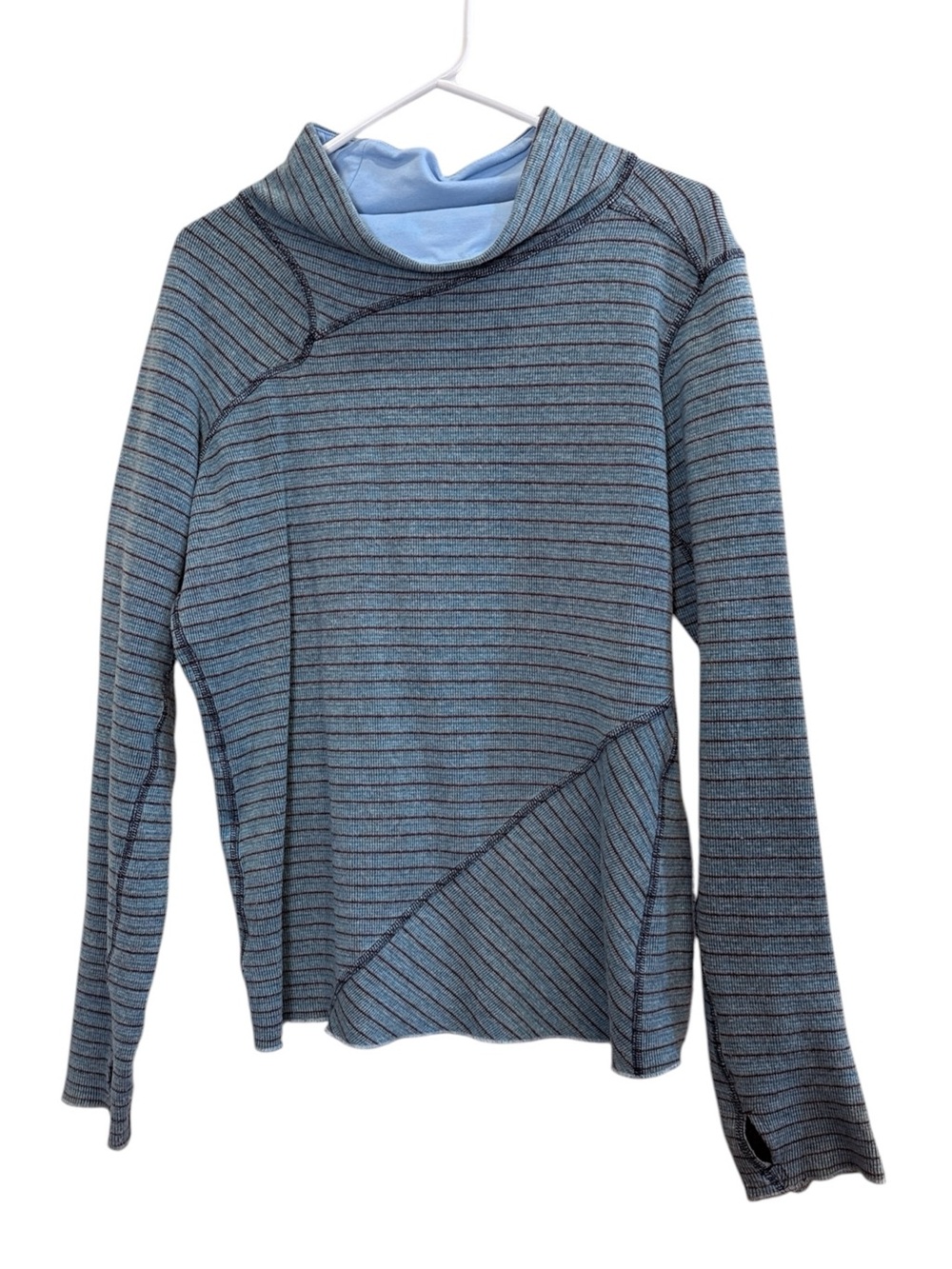 Mountain Hardwear Serrana Gorpcore Women's Blue Wool Blend Mock Neck Sweater XL